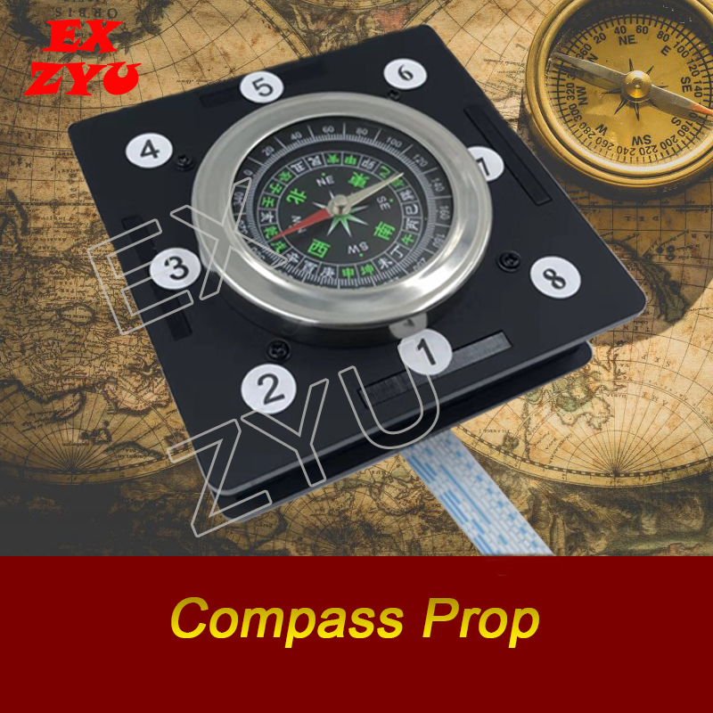 

EXZYU magic compass prop real life escape room game for Takagism get hidden clues by compass to run out chamber room