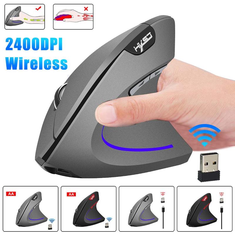 

2400DPI Ergonomic Mouse 2.4G Wireless Gamer Mouse USB Rechargeable Gaming For PC Laptop Notebook Computer