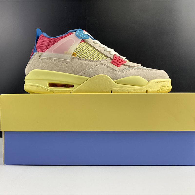 

Union LA x Air 4 Guava Ice Bone Brigade DC9533-800 4s IV Women Men Sports Shoes Sneakers Trainers Best Quality With Original Box