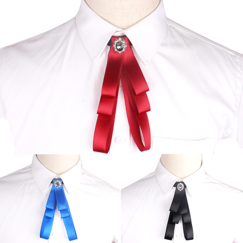 

Unisex Retro Neck Shirt Collar Men Bow Ties Handmade Fashion Women Bow Tie Rhinestone Butterfly Uniform Cool Ribbon Bowtie