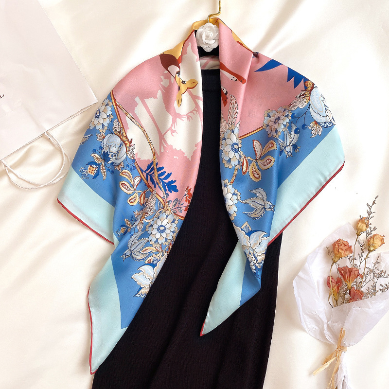 

New 2020 Twill Silk Scarf Women Neck Headband Fashion Neckerchief Scarves Bandana Foulard Femme Poncho Shawls 90cm