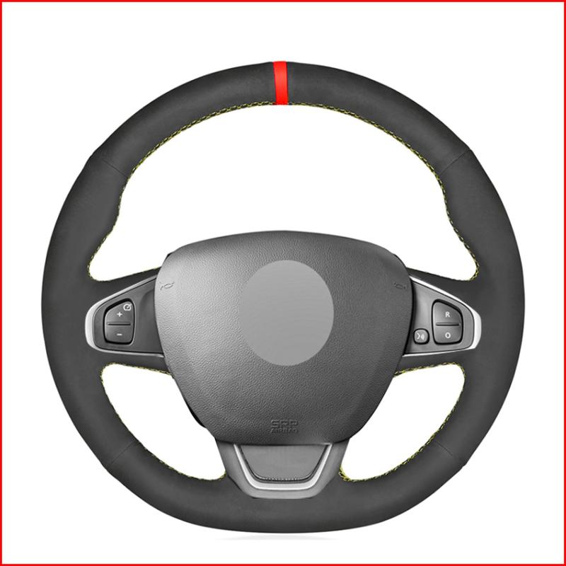 

Black Suede Hand Sew Soft Wrap Car Steering Wheel Cover for Clio 4 (IV) Kaptur Captur 2020-2020