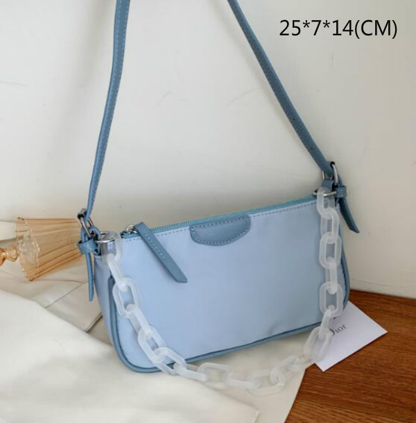 

Women Underarm Bag Fashion Lady Shoulder Bags Nylon Small Handbags Two Shoulder Strap, Black