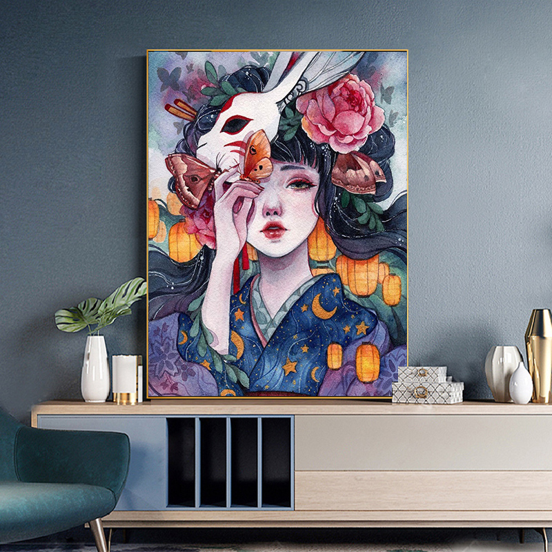 

60*80m 5D DIY Full Diamond Painting Pretty Girl Mosaic Making Cross Stitch Diamond Embroidery Home Decoration