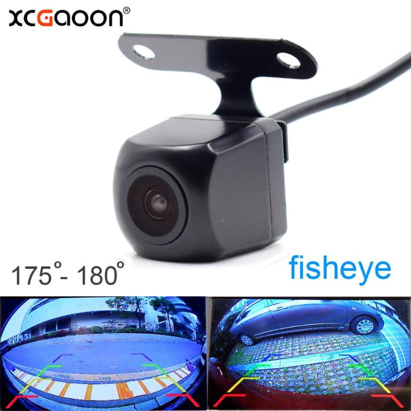 

XCGaoon CCD 180 degree Fisheye Lens Car Camera Rear View 4 Layers Glass Lens Wide Angle Reversing Backup Camera Night Vision