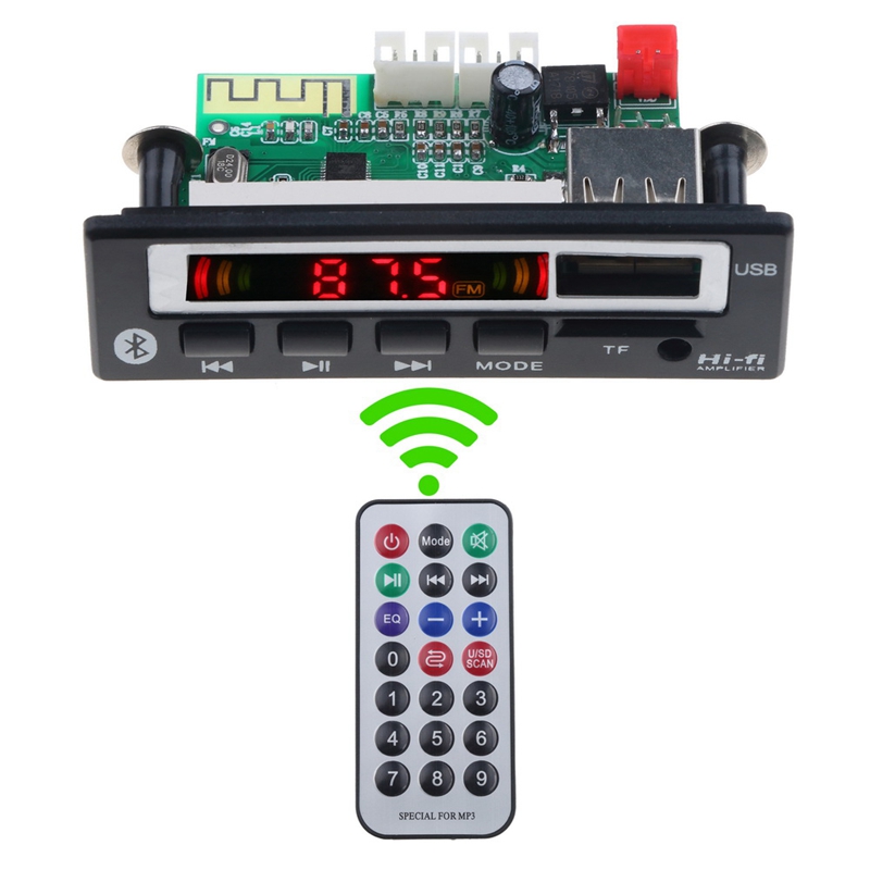 

Bluetooth5.0 Mp3 Wma Wav Decoder Board 5V 12V Wireless o Module Color Sn Usb Tf Fm Radio For Car Accessories