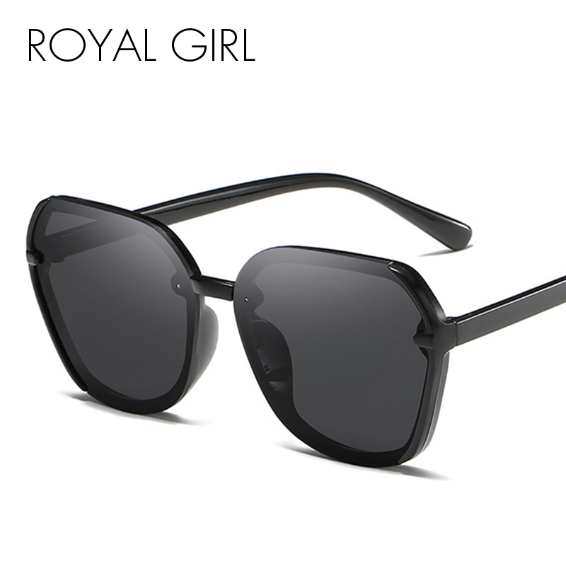 

Sunglasses ROYAL GIRL Classic Square Women Vintage Brand Design Sun Glasses Men Fashion Big Frame Driving Goggles UV400 Ss561