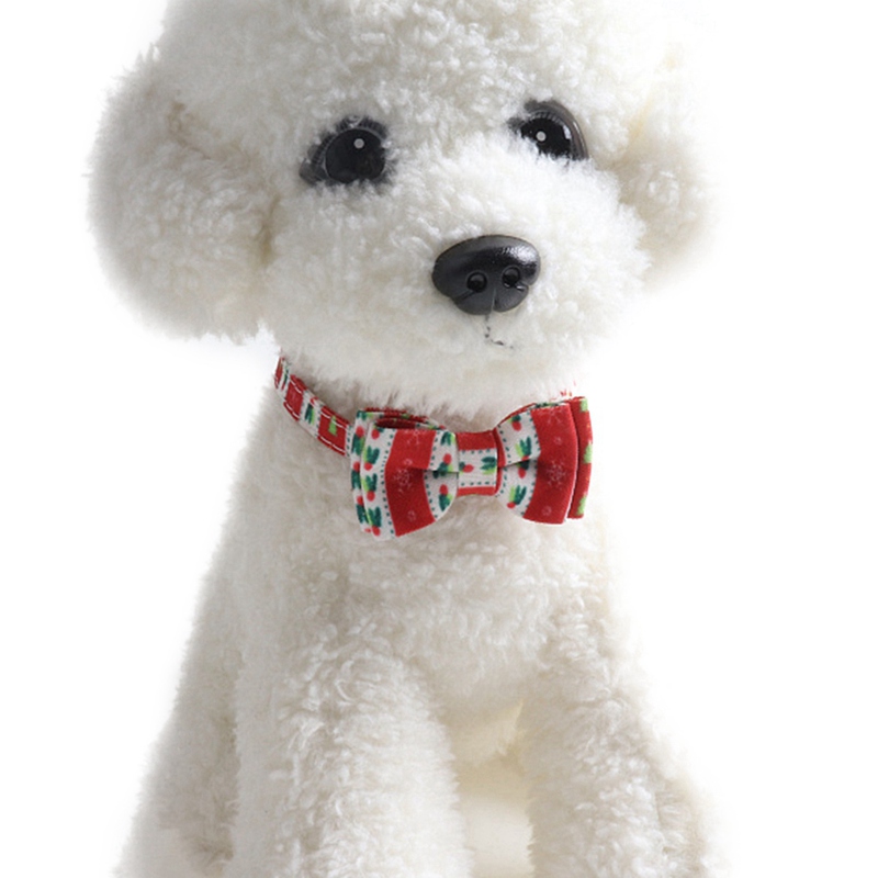 

Pet Collar With Bell Adjustable Cat Neck Adjustable Pet Dog Collar Ornament Puppy Seatbelt Buckle Cats Bowknot Necktie