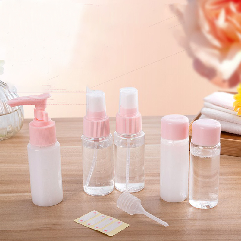 

Storage Bottles & Jars 7pcs/Set Plastic Mini Makeup Cosmetic Face Cream Pot Transparent Empty Make Up Container Bottle Travel Kit Accessorie