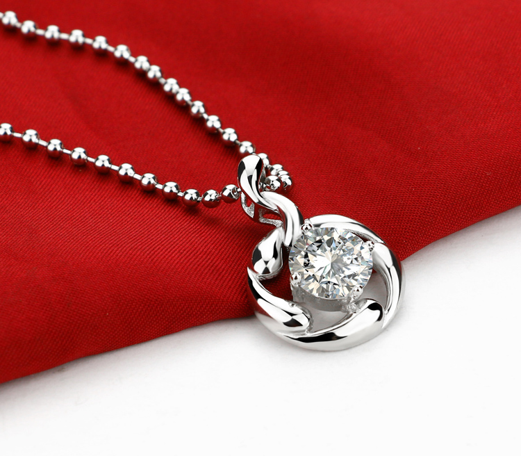 

Chains Silver Color Ecklace Female Fashion Personality Set Auger Pendant Necklace Round Pearl Gift For