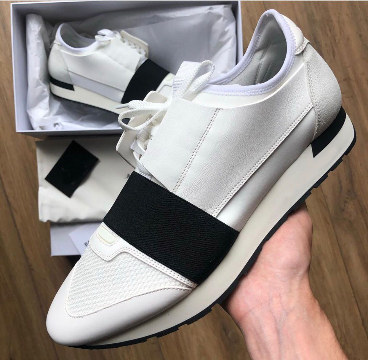 

Fashion Race Runner Sneaker Men Women Casual Walking Top Quality Outdoor Breathable Sports skateboarding Cheap Footwear EU35-46,With Box, 10