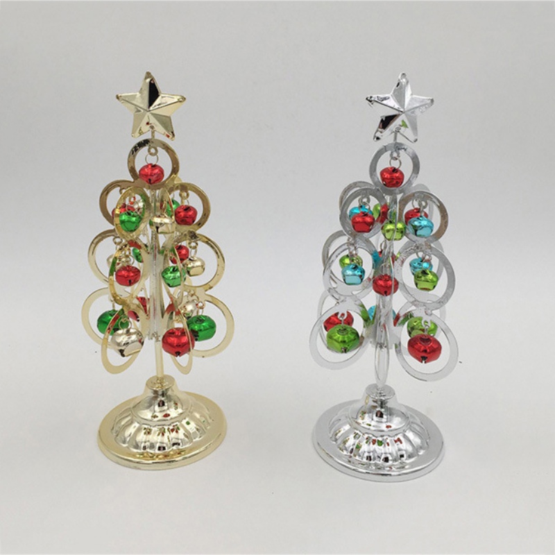 

New Merry Christmas Desktop Mini Christmas Tree Wrought Iron Tree Miniatures Decoration Home New Year Decor