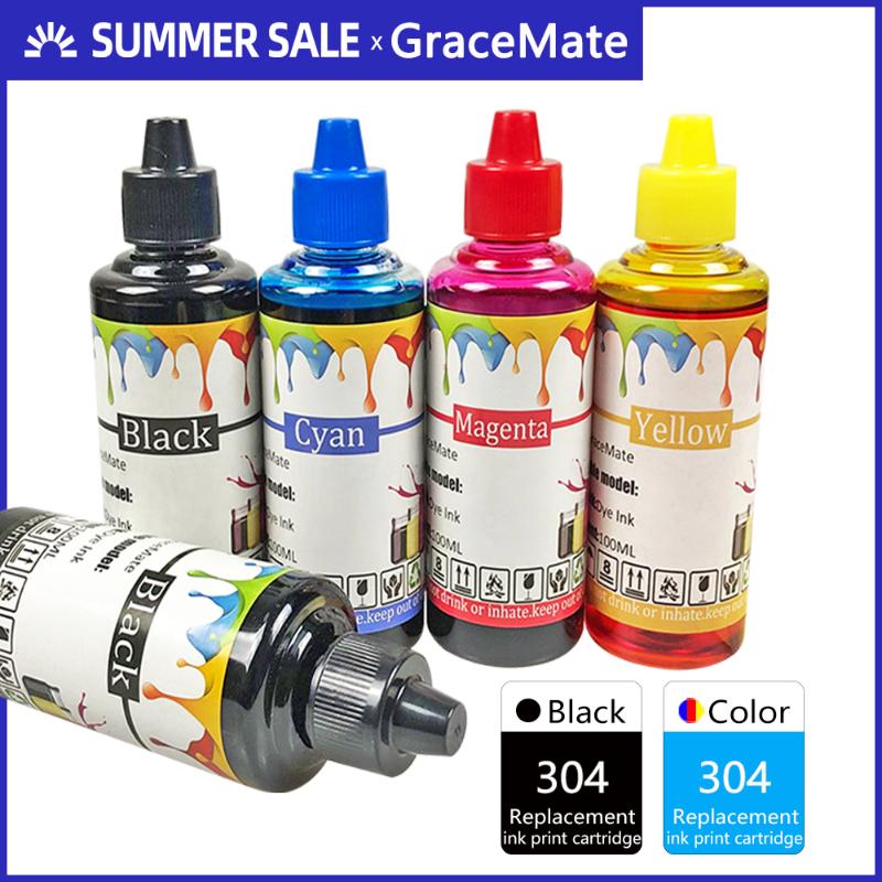 

GraceMate Printer Ink Refill Ink Bottle Compatible For 304 For Deskjet 3720 3721 3723 3724 3730 3732 3752 3755 3758 Printers