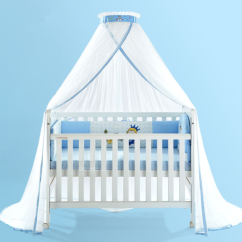 

Mosquito Net Princess Girl Baby Crib Netting,Round Bed Canopy Curtain Dome Net,Infant Kids Nets,Insect