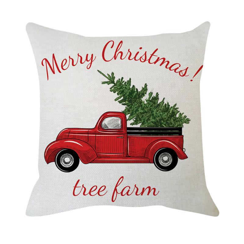 

Christmas Cushion Cover Durable Waist Decorative Cushion Cover Polyester Sofa Pillow Case Home Decorative Pillowcase D03