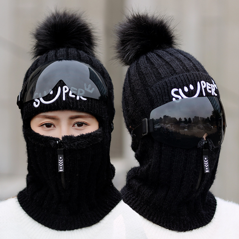 

Women Beanies Winter Hats For Women Outdoor Skiing Gril Winter Hat Waterproof Cap Thick Fleece Polyester Bonnet Gifts