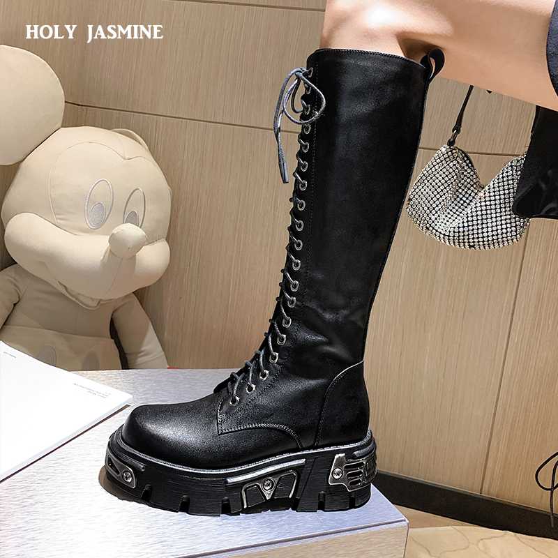

New Women Thigh High Boots with Zipper Knee-high Leather Boots Keep Warm Round Toe Shoes British Style Knight Women, Black