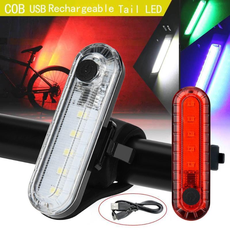 

Usb Rechargeable Bike Bicycle Cycling 4 Modes 5 Led Front Rear Tail Light Lamp Bicycle Accessories Outdoor Climbing Tools #LR1