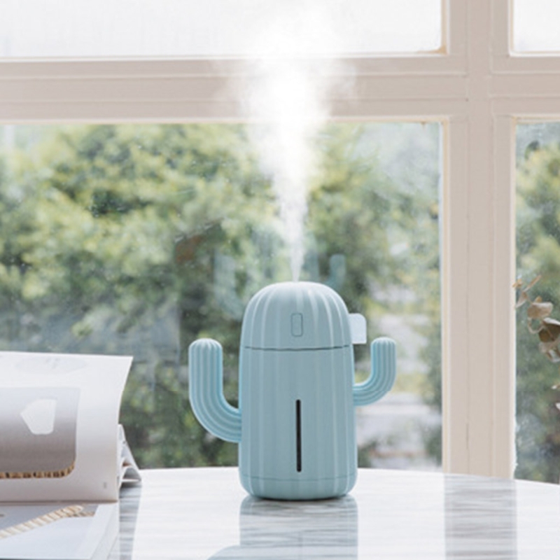 

Cactus Shape Large Capacity Portable Desktop Air Humidifier USB Mist Maker Aroma Essential Oil Diffuser for Home Car Fogger Smal