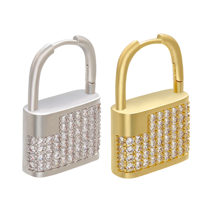 

Hoop & Huggie ZHUKOU Fashion 1 Piece Gold/silver Color Cute Small Earrings For Women CZ Crystal Hollow Earring Party Model:VE239