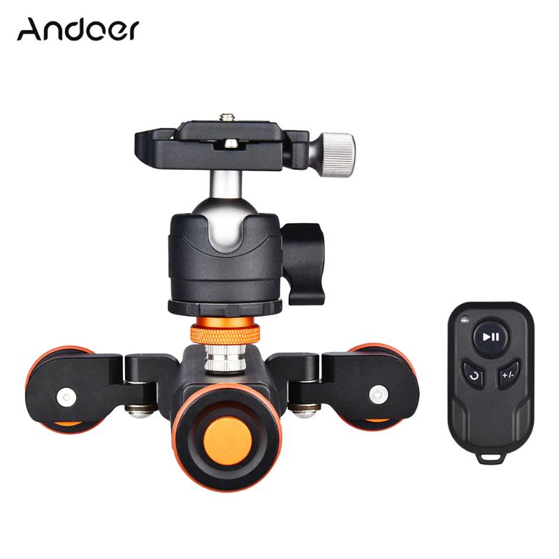 

Andoer L4 PRO Motorized Camera Video Dolly Electric Track Slider Wireless Remote Control 3 Speed For DSLR
