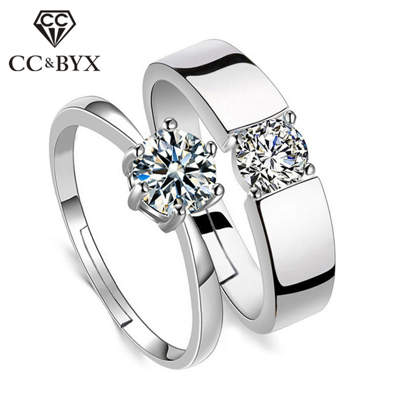 

Couple Rings For Lovers Cincin Wanita Wedding Engagement Love's Promise Ring Set Bague Bijoux Accessories Fashion Jewelry CCD001