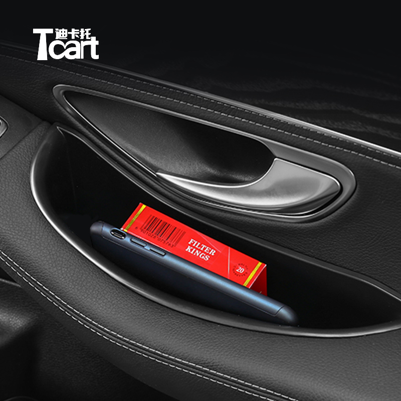 

Car Front Door Handle Storage Box Tray For for C-Class W205 GLC Class 2020 2020 Organizer