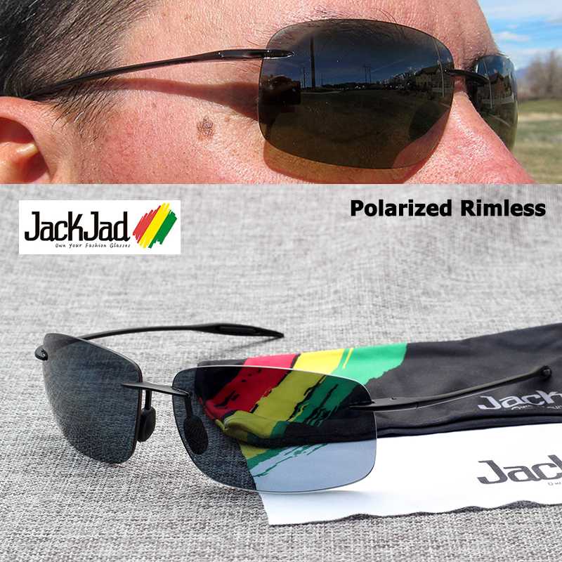 

JackJad Sports TR90 Rimless Frame BreakWall Style Sunglasses Vintage Polarized Brand Design Sun Glasses Masculino