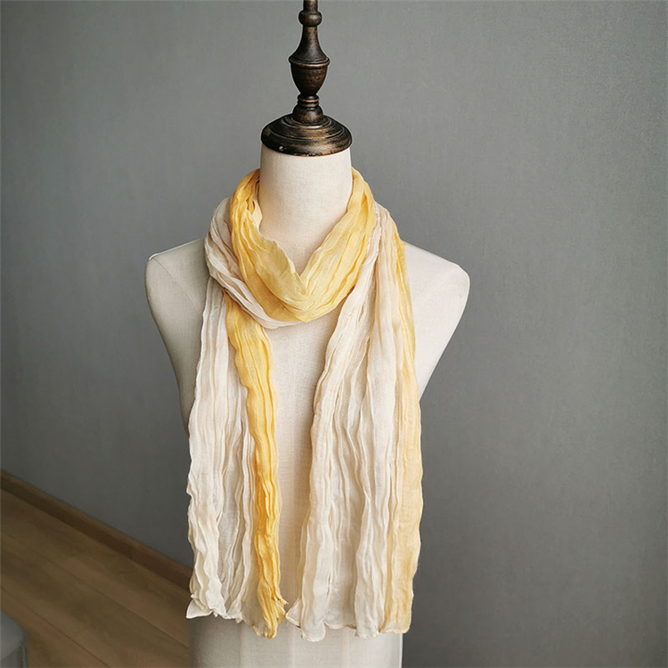 

Scarves SELLING Miyake Fold Fashion Gradient Autumn And Winter Shawl Scarf IN STOCK