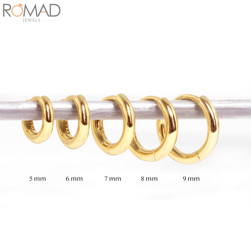 

ROMAD 925 Sterling Silver Hoop Earrings For Women Ins Simple Earring Hoops Minimalist Earings Luxury S925 Jewelry Ear Pendientes