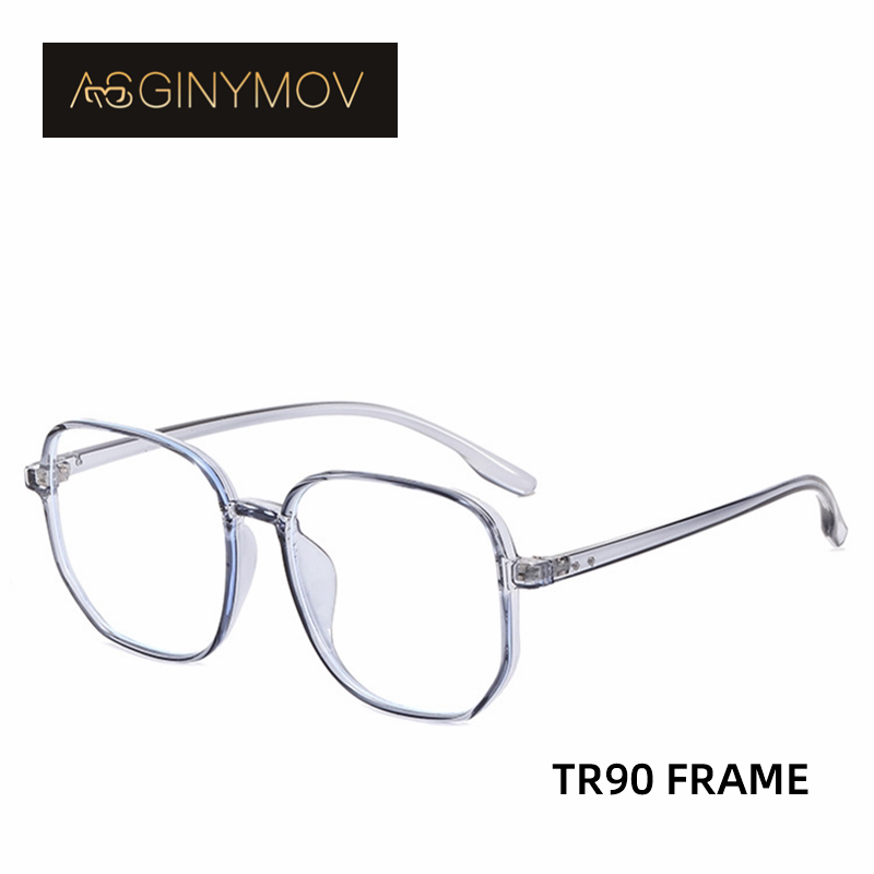 

AS GINYMOV TR90 New Fashion Transparent Glasses Frame Anti-Blue Light Men Women Oversized Eye Glasses Computer Spectacle Frame