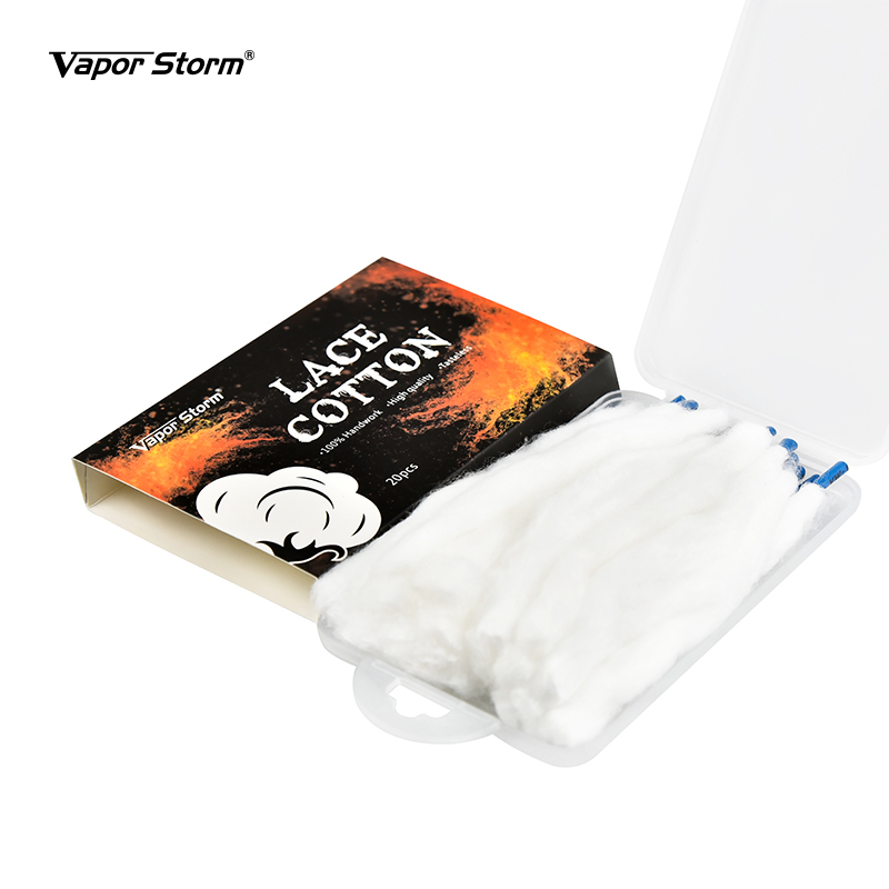 

Authentic Lace Cotton is organic cotton For DIY RDA RDTA RTA vape Rebuild Wire Cotton Atomizers Heating Coil tank Vaporizers 20pcs/Pack