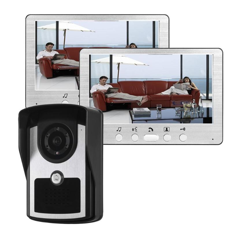 

7" video intercom system doorbell night vision IR 700tvl door camera waterproof unlock for home apartment video door phone