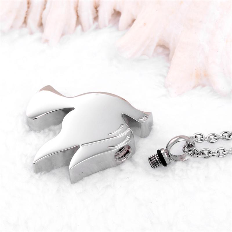 

Plain Dove Engraved Cremation Urn Necklace Memorial Jewelry Stainless steel Ashes Keepsake Shiny Urn Locket