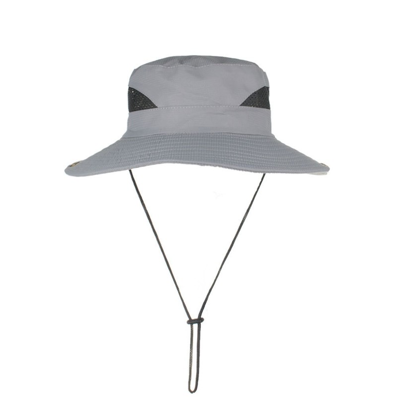 

Creative Mesh Breathable Bucket Hats Simple Solid Color Sunscreen Sun Hats for Men and Women Summer Wild Drawstring Leisure