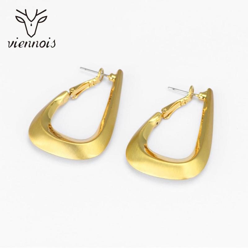 

Viennois High Polishing Metal Dangle Gold Plated Earrings Irregular Metal Earrings Female Wedding Party Jewelry