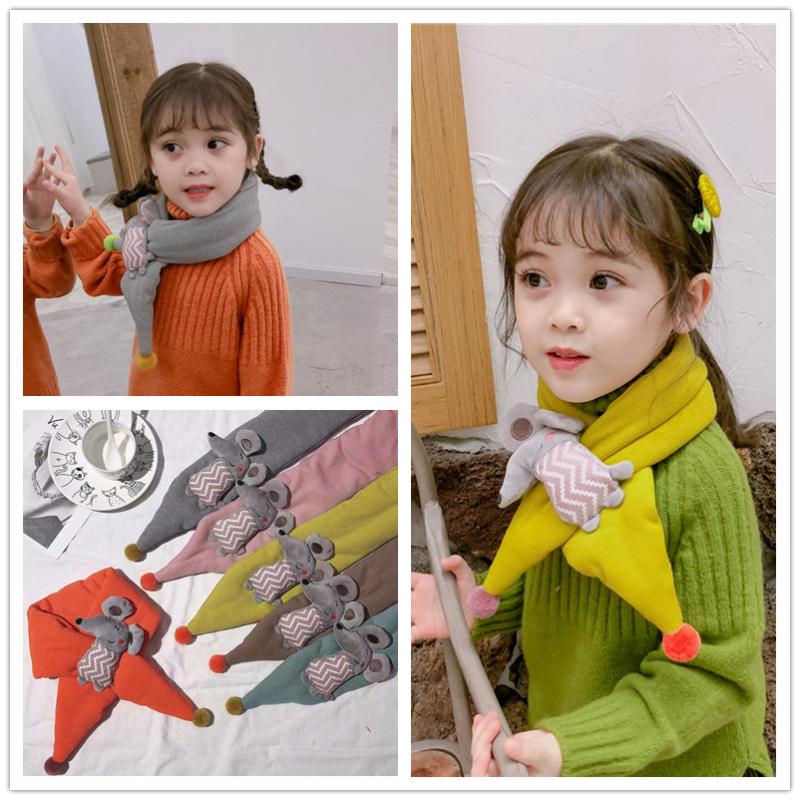 

MANBOY 2020 children lovely scarf boy and girl velour scarf 6 colors (size: 8*75cm