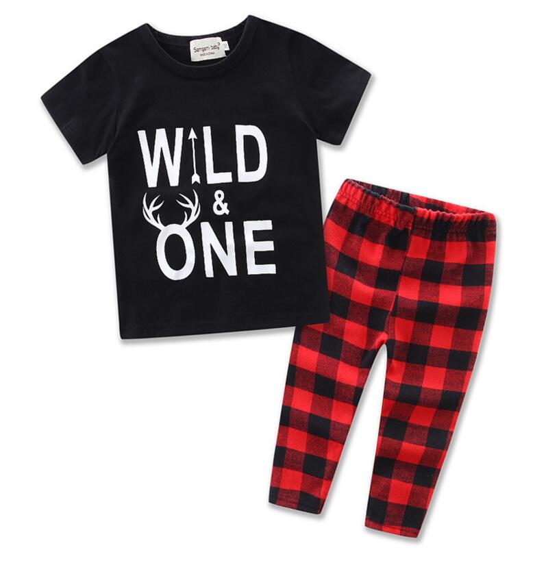

Hot 2019 Baby Boys South Korea Cotton Cartoon Clothing Set,Kids hoody t shirt +Pants fashion plaid 2Pcs Boy Clothes Suit, Sky blue