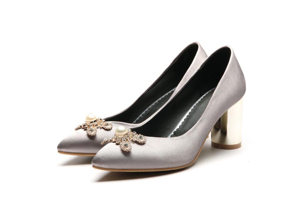 

2020 Spring and Autumn with New style fashion High heel Coarse heel pointed end Women's shoes@UI, Black