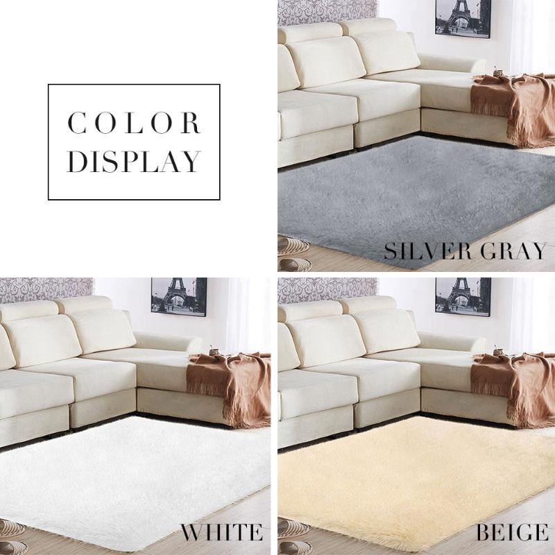 

Multicolored 160x230cm Home Area Rug Fluffy Rugs Warm Anti-Skid Mat Bedroom Carpet Floor Shaggy Dining Room Decoration Sofa, Pink