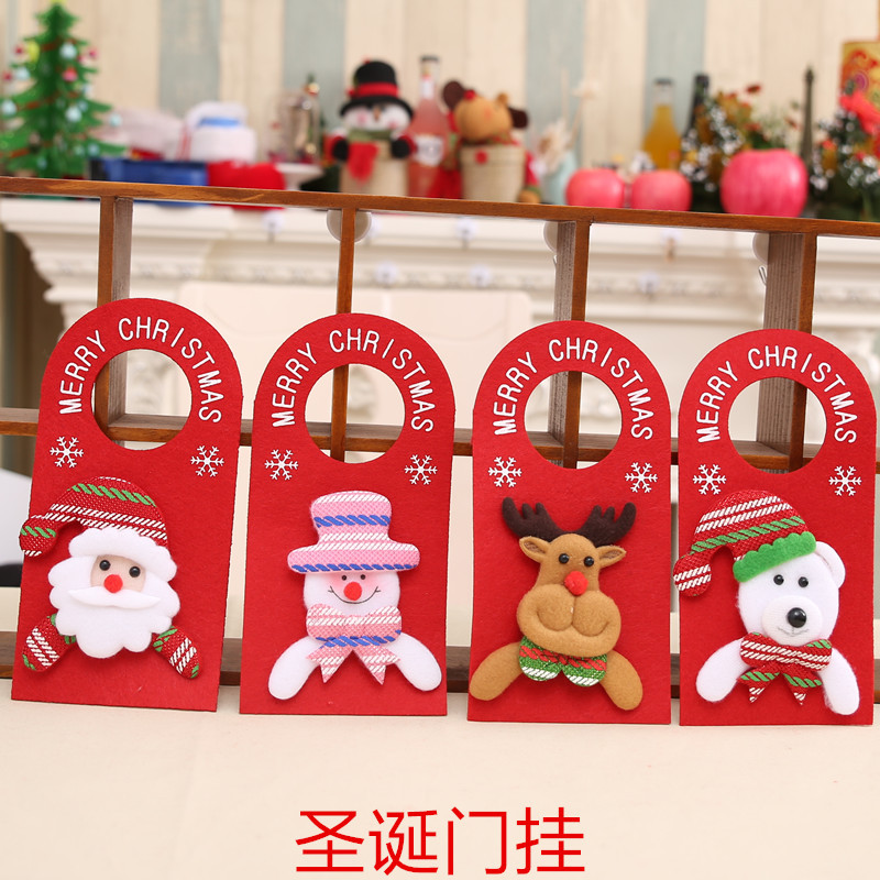 

New Year Xmas ornament Christmas cartoon door hanging Christmas English door hanging Halloween birthday Party decoration AB268