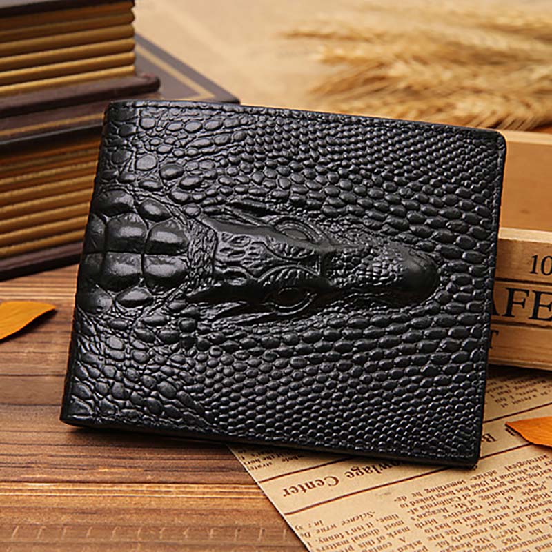 

Code 17 Fashion Men Wallets Genuine Leather Man Wallet Short Purse With Coin Pocket Card Holders High Quality, Red;black