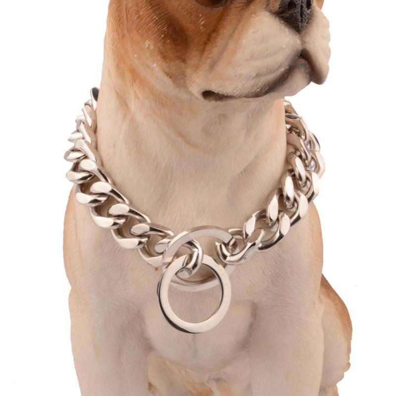 

16mm Pet Collar Small Large Dog Necklace Dog Supplies Many Surface Polishing Solid Stainless Steel Raw Material Companion