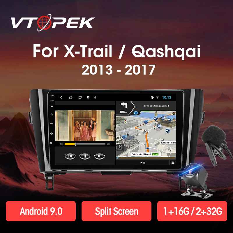 

Vtopek Android Car Radio Multimidia Video Player Navigation GPS For X-Trail XTrail T32 Qashqai J11 T31 J10 2013-2020 2din car dvd
