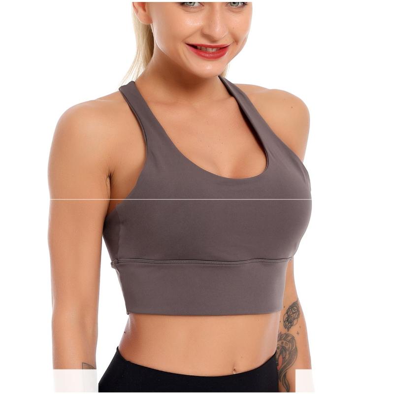

High Stretch Sports Bra for Women,Quick Dry Padded Back Sports Top,Seamless Yoga Running Fitness Sport Bra Top, Black