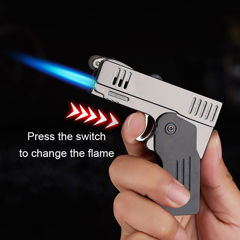 

Funny Lighter Refillable Butane Gas Lighters Double Flame and Two Shaped Can Switched Novelty Cigarette Lighter Smoking accessories