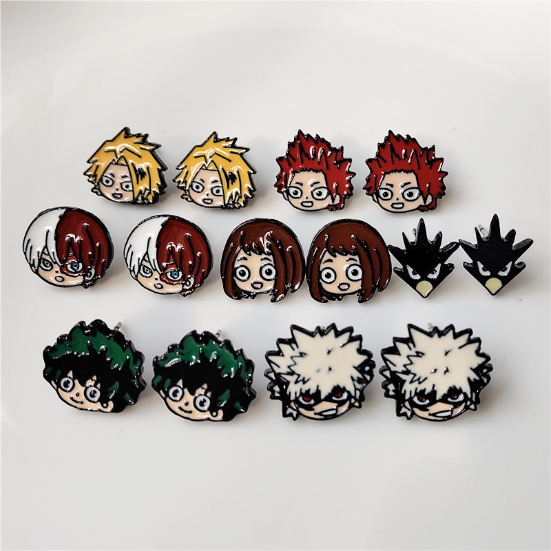 

COSANER Hero Academia Fashion Anime Cartoon Earring Stud Earrings Women Girls Kids Jewelry Birthday New Gift