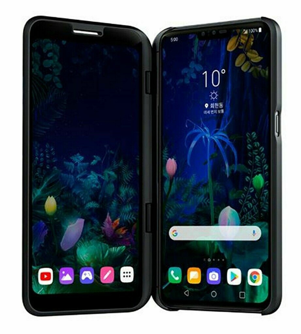 

Unlocked LG V50 ThinQ Korean V500N CellPhone Octa Core 6.4" 6GB RAM 128GB ROM NFC 3+2Cameras 16MP 4G LTE Android Smartphone, New aurora black