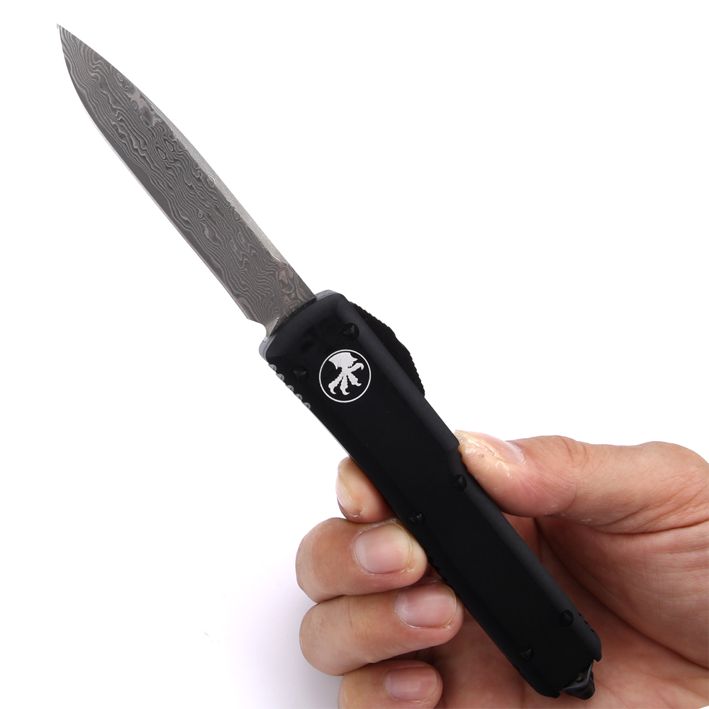 

A14 Damascus automatic knives Benchmade knife t6061 handle CNC VG10 steel OUT pocket knife BM3300 Camping tactical Survival Hunting knife