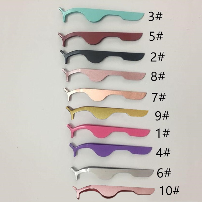 

10 styles False Eyelash Tweezers Fake Eye Lash Applicator Eyelash Extension Curler Nipper Auxiliary Clip Clamp Makeup Tools with opp bag